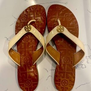Tory Burch Leather Flip Flops